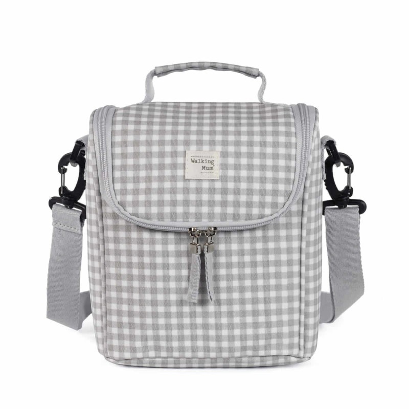 Pasito a Pasito Borsa Pappa I Love Vichy Grigio