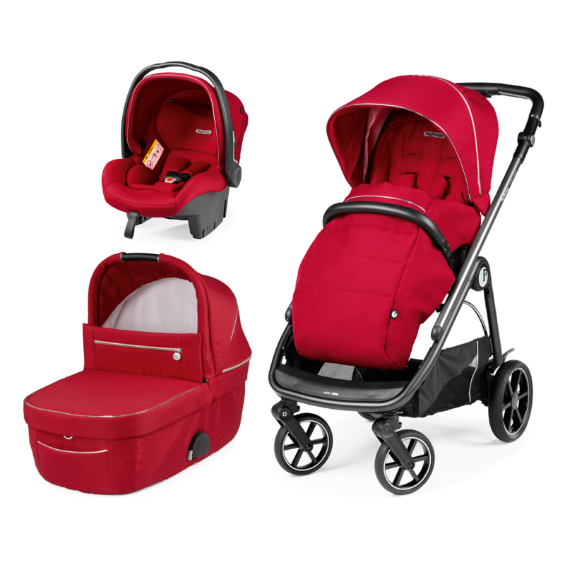 Trio Peg Perego Veloce SLK I-Size Red Borsa In OMAGGIO+ SPEDIZIONE GRATUITA COMPLETO ANTI SOFFOCO OMAGGIO