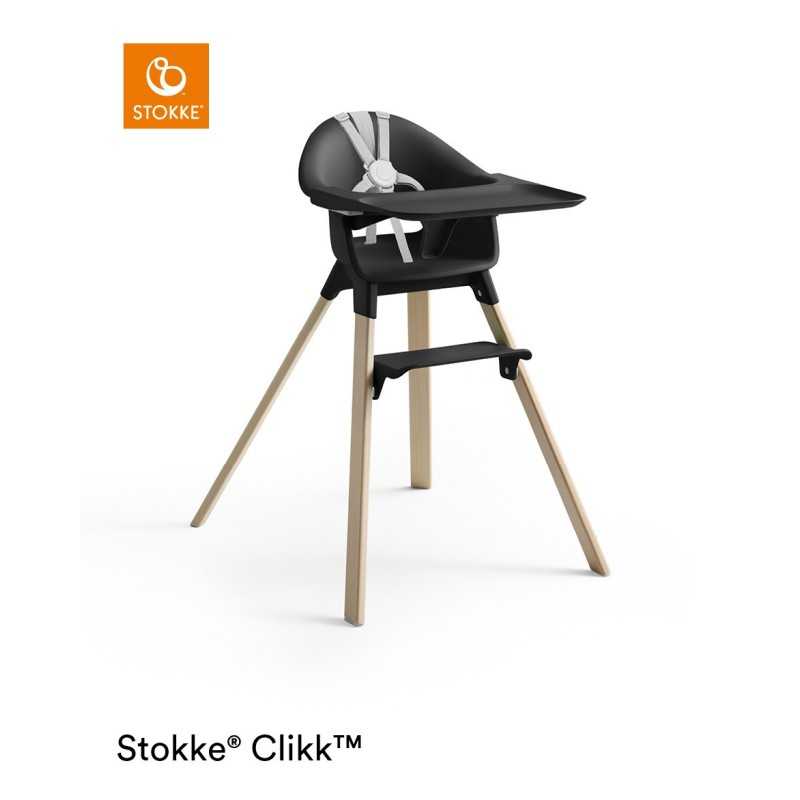 Stokke Seggiolone Pappa Clikk Black Natural