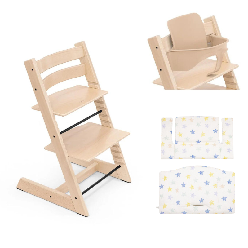 Stokke Promo Tripp Trapp Natural con Babyset e cuscino