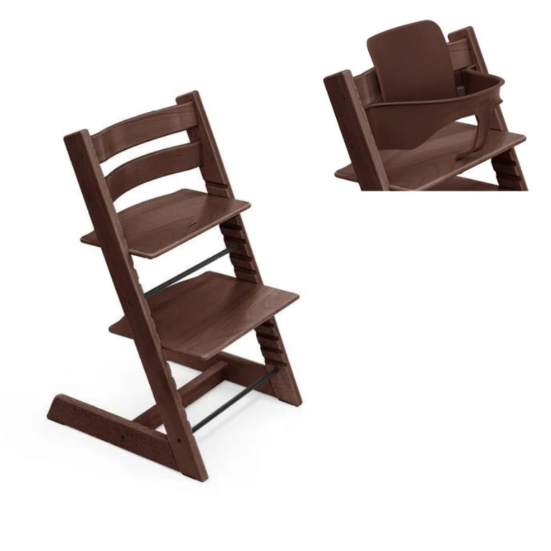 Stokke Promo Tripp Trapp Walnut Brown con Baby Set